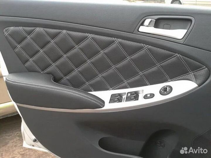 Перетяжка рулей и вставок в дверных картах