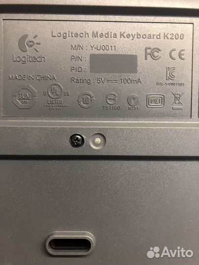 Клавиатура logitech k200