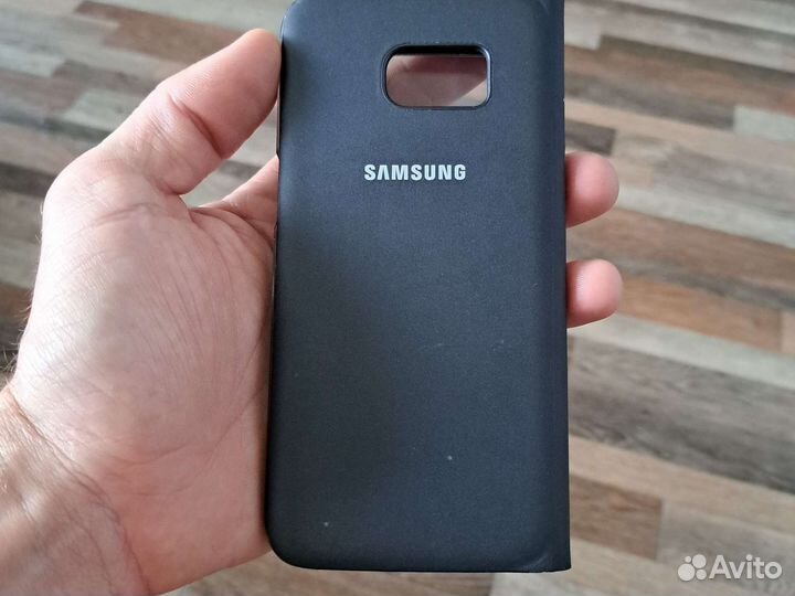 Фирменный чехол-книжка для Samsung Galaxy S7 Эдж