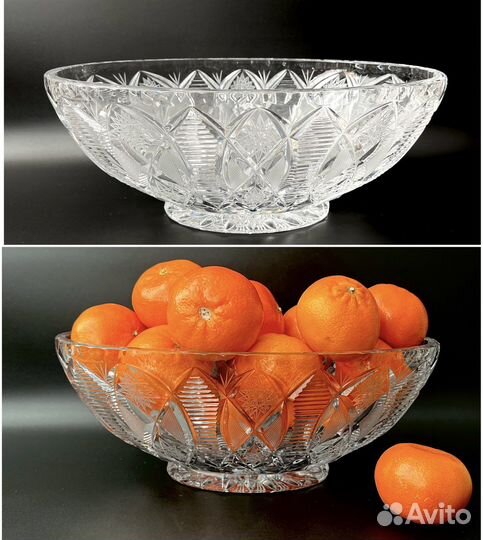 Ваза фруктовница, салатница Хрусталь СССР