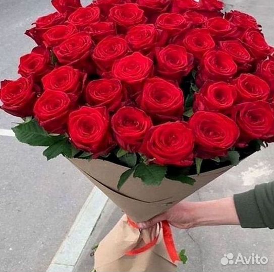 Розы высокие Доставка цветов