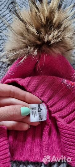 Шапка демисезонная 52 с котиками