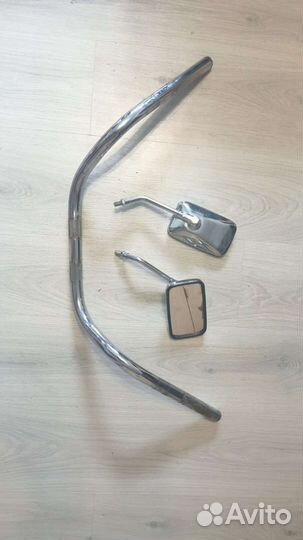 Руль Kawasaki Vulcan vn800, зеpkaлa