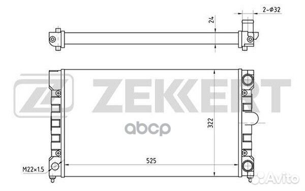 Радиатор охл. дв. VW Passat III IV 88- mk-1033