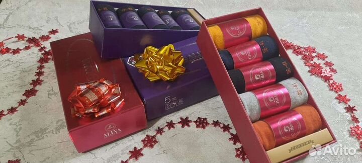 Носки подарочные в коробке 5шт