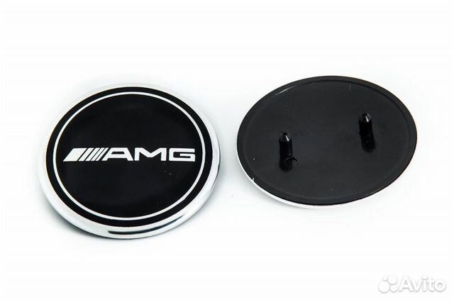 Эмблема на капот Mercedes AMG black