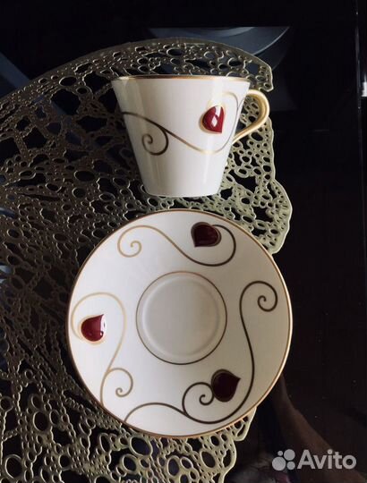 Чайная пара из костяного фарфора