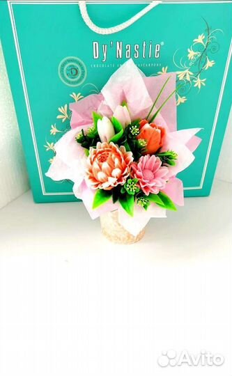 Букет из мыльных цветов