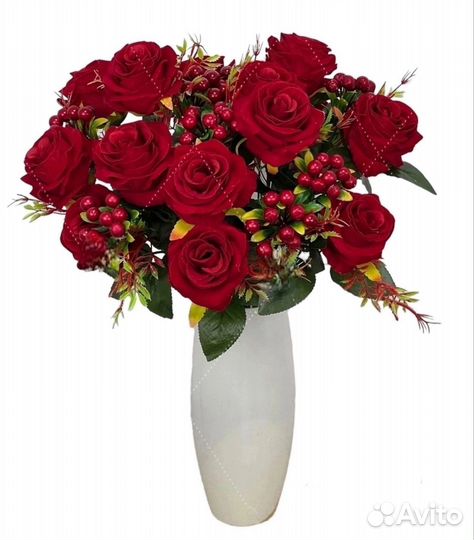 Искусственные цветы розы бархатные