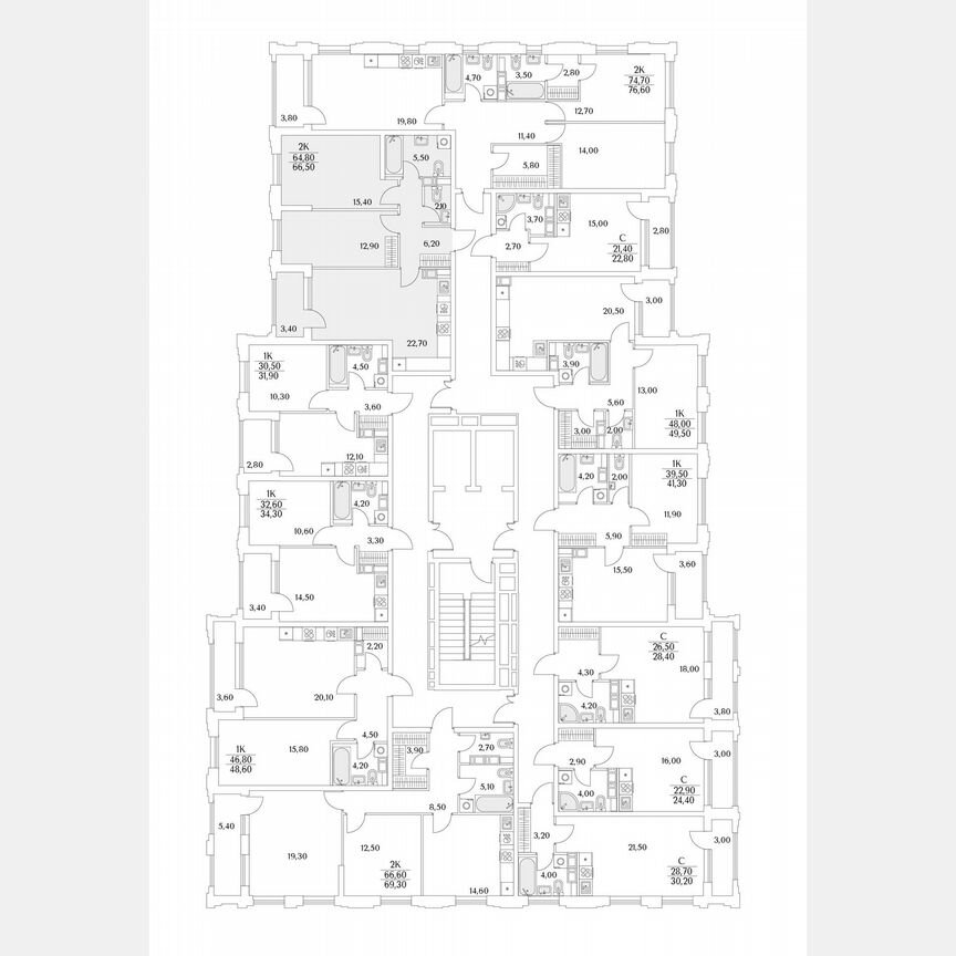 2-к. квартира, 27,6 м², 10/13 эт.