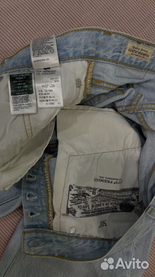 Женские джинсы levis 501 w27