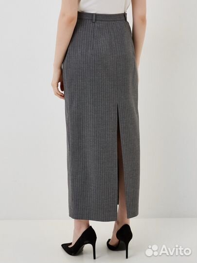 Юбка миди серая