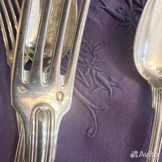 Столовые приборы из серебра