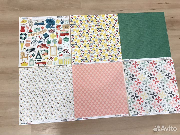 Бумага и 3d наклейки для скрапбукинга