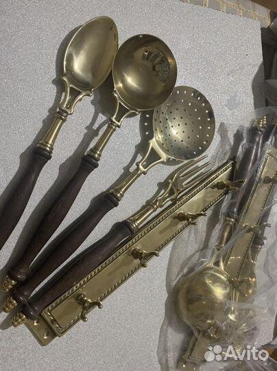 Набор кухонный,латунный, поварешки