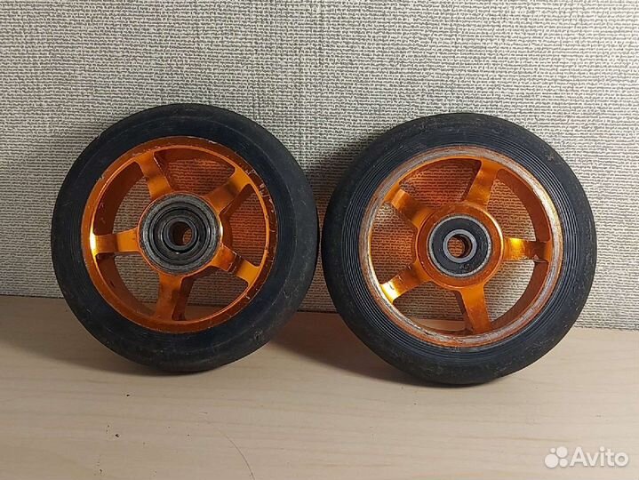 Колёса для трюкового самоката(красно оранжевые10см