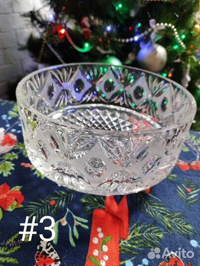 Хрустальная ваза, салатники хрусталь