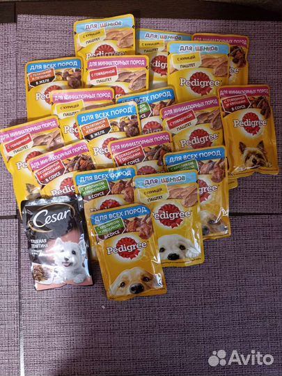 Влажный корм для собак chappi и pedigree