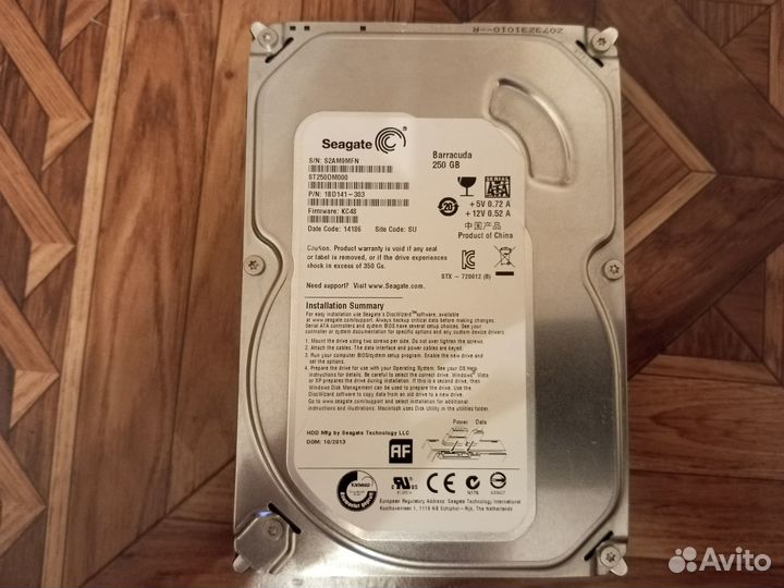 Жёсткий диск для компьютера HDD (1Tb, 750Гб, 3Тб)