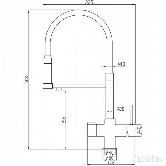 Смеситель для кухни ZorG Steel Hammer SH 2003 SAT