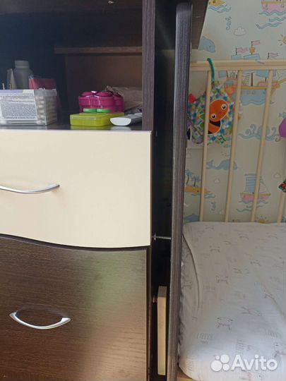 Кровать трансформер детская с комодом