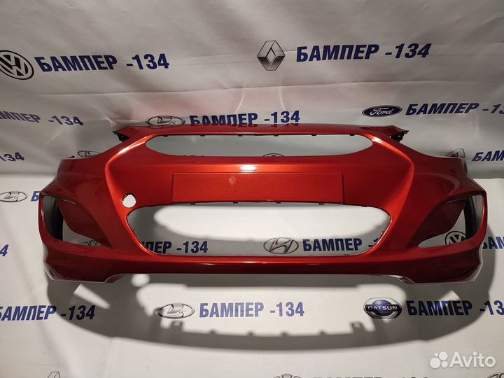 Бампер передний солярис solaris в цвет красный