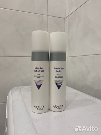 Гель и лосьон для чистки лица aravia