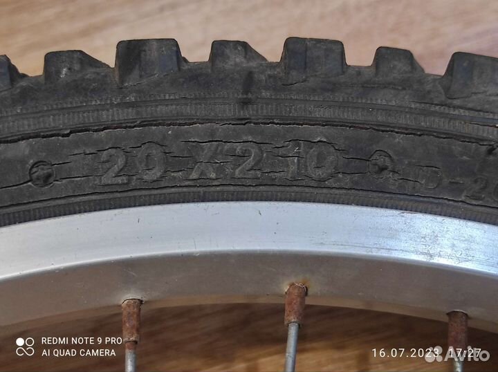 Колесо для велосипеда переднее 20