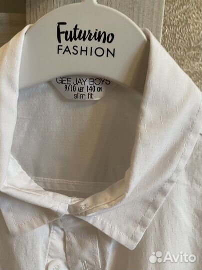 Белая рубашка для мальчика 140