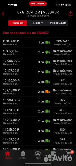 Катушка зажигания 880427 citroen c4 / peugeot 308