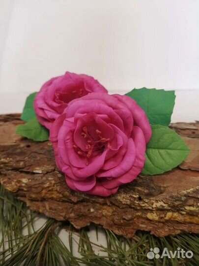 Заколка, резинка для волос, брошь из фоамирана