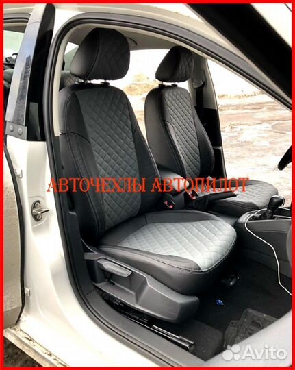 Чехлы Автопилот Volkswagen Jetta 6 из экокожи Ромб