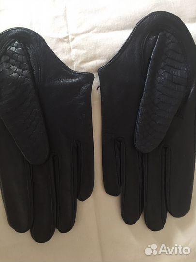 Перчатки женские кожаные укороченные