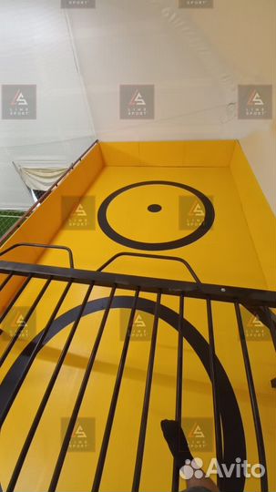 Борцовский ковер 10х10 двухцветный люверсы