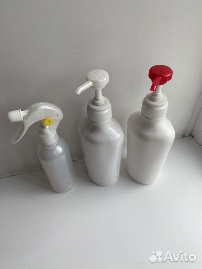 Пустые баночки для шампуней