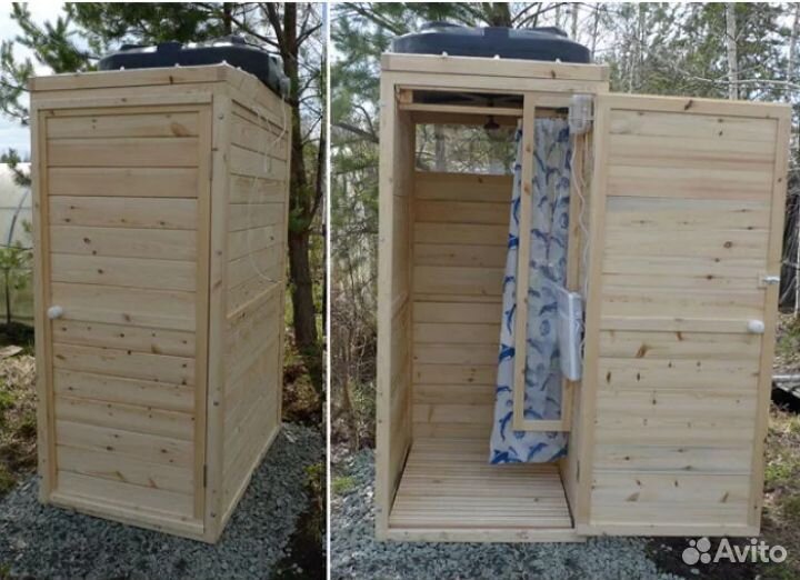 Дачный душ с утеплением летний