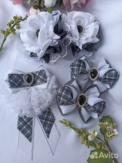 Школьный набор бантиков, ручная работа