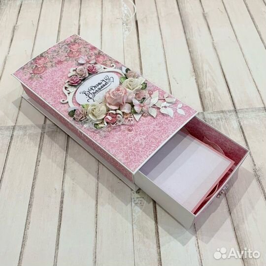 Свадебная коробочка для денег ручной работы