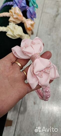 Ободок,Заколка,Резинка, Бантики