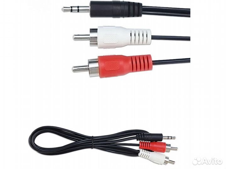 Аудио кабель Mini Jack 3.5 мм (M) - 2xRCA тюльпан