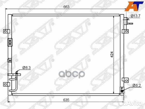 Радиатор кондиционера KIA sorento 02-09 stka553