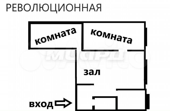 3-к. квартира, 54,3 м², 1/3 эт.