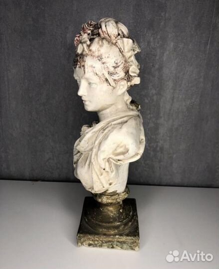 Антикварный бюст 19век Каррье-Беллёз Скульптура