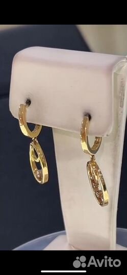 Золотые Серьги 585 с бриллиантами