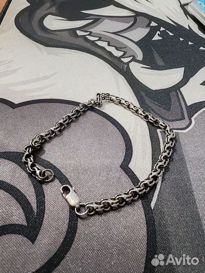 Серебряный браслет мужской 925