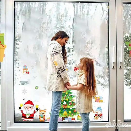 Новогоднее украшение на окно