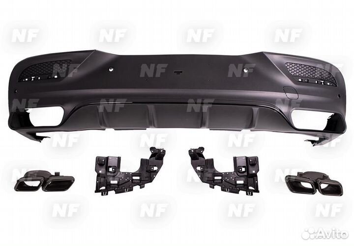 Диффузор насадки 63 AMG Mercedes GLE Coupe