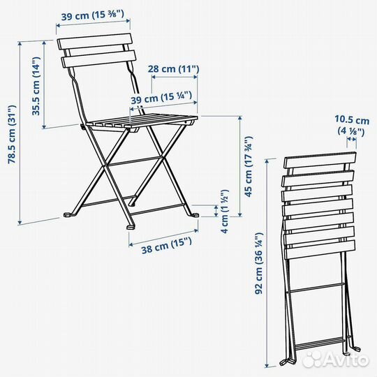 Садовый стул tarno IKEA