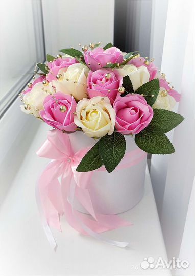 Букет из мыльных роз