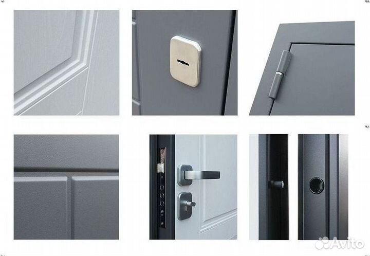 Дверь входная серая металлическая Арсенал